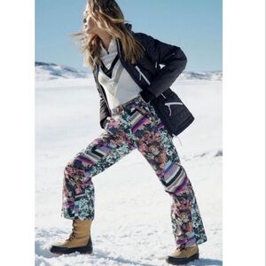 Fp Movement Bunny Slope Printed Ski Pants Medium